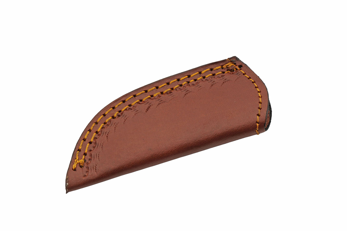 6″ Grooved Walnut Wood Hunter With Leather Sheath 6″ Grooved Walnut Wood Hunter With Leather Sheath