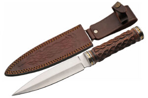 12.75″ Knotted Dagger Knife With Sheath Stainless Steel Blade