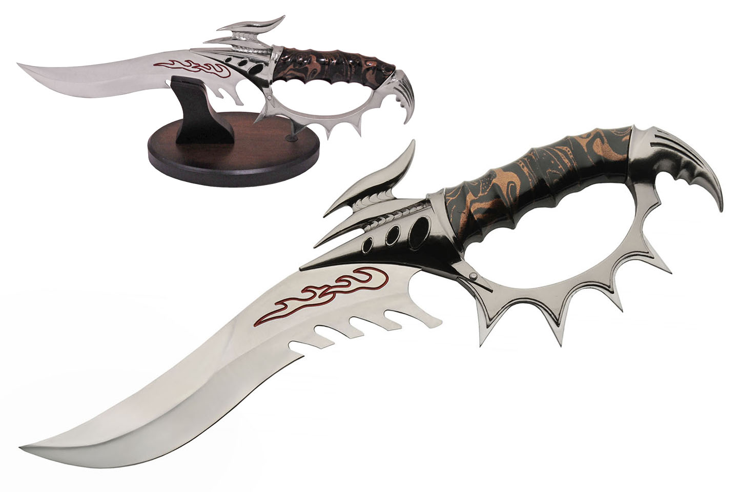 16″ Talon Dagger Knife With Wooden Stand 16″ Talon Dagger Knife With Wooden Stand