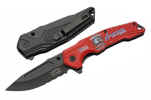 250th Anniversary Red Folding Knife With Clip Aluminum Blade 250th Anniversary Red Folding Knife With Clip Aluminum Blade