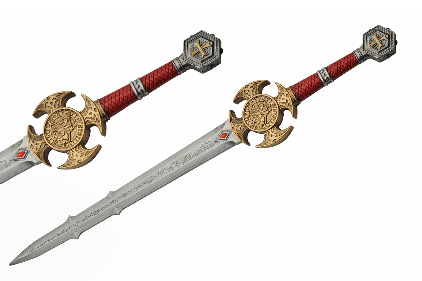 35.5″ Red Medieval Templar Training Sword 35.5″ Red Medieval Templar Training Sword