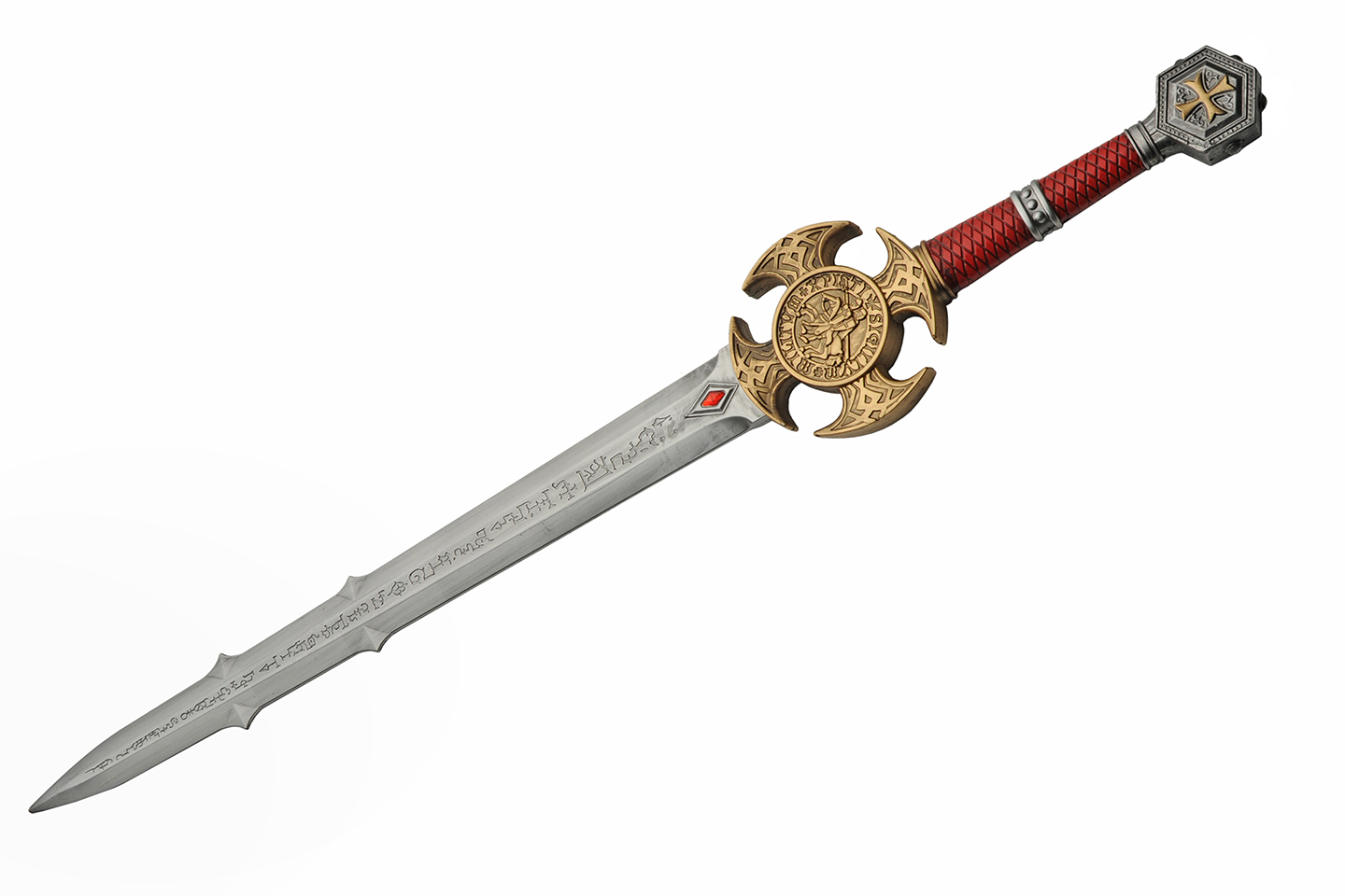 35.5″ Red Medieval Templar Training Sword 35.5″ Red Medieval Templar Training Sword