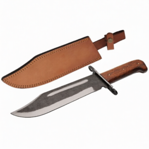 Forged Frontier Bowie Knife With Sheath Carbon Steel Blade