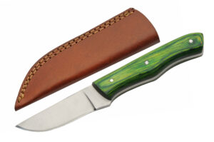 8″ Farmers Green Wood Hunting Knife With Leather Sheath 8″ Farmers Green Wood Hunting Knife With Leather Sheath
