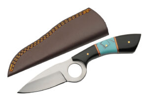 7.5″ Showdown Horn Hunting Knife With Leather Sheath 7.5″ Showdown Horn Hunting Knife With Leather Sheath