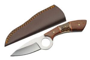 7.5″ Showdown Wood Hunting Knife With Leather Sheath 7.5″ Showdown Wood Hunting Knife With Leather Sheath