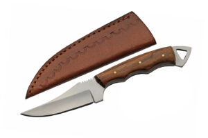 7″ Woodsman Trailing Point Hunting Knife With Leather Sheath 7″ Woodsman Trailing Point Hunting Knife With Leather Sheath