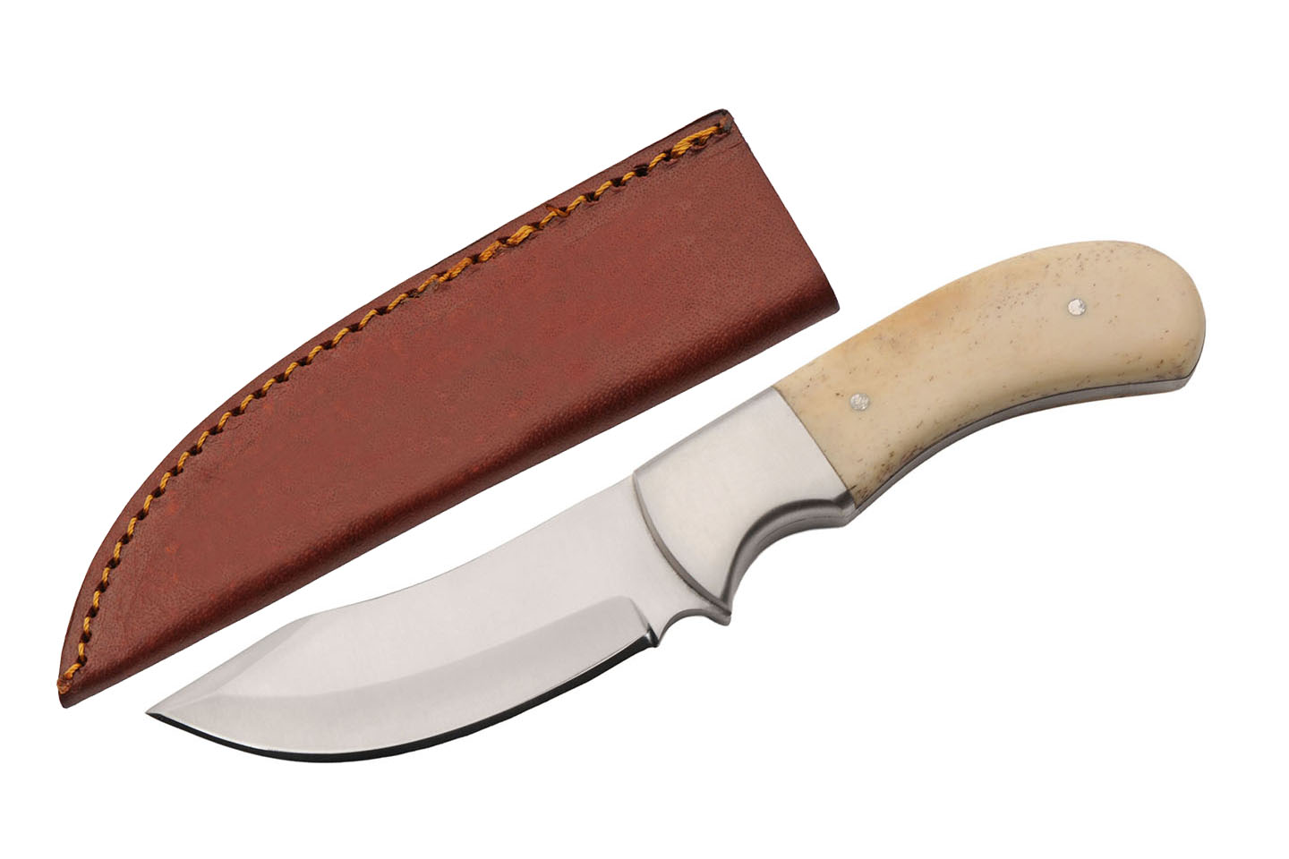 7.5″ Rugged Bone Skinner Knife With Leather Sheath 7.5″ Rugged Bone Skinner Knife With Leather Sheath