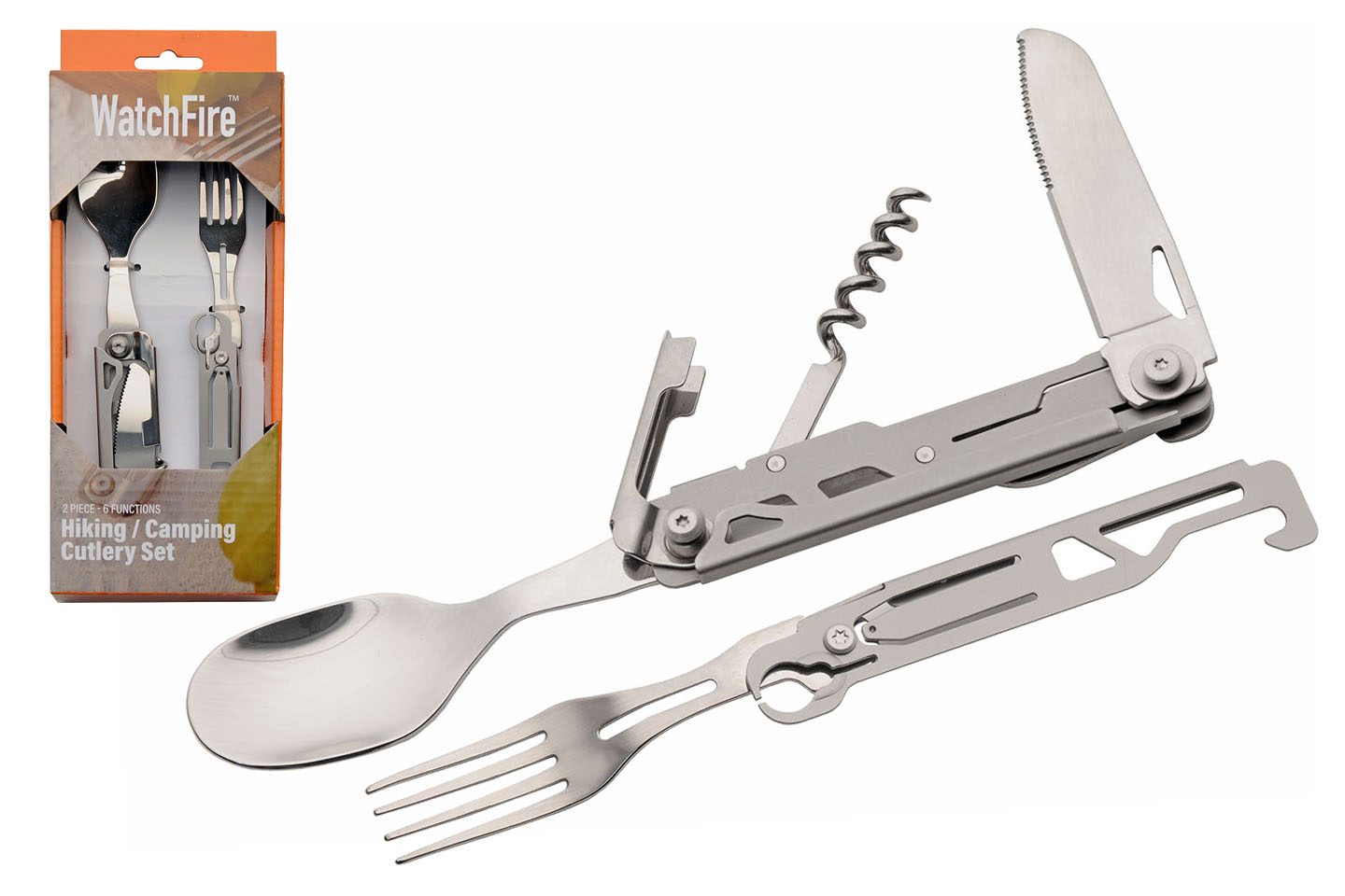6-in-1 Camping Utensils Spoon and Fork Set 6-in-1 Camping Utensils Spoon and Fork Set