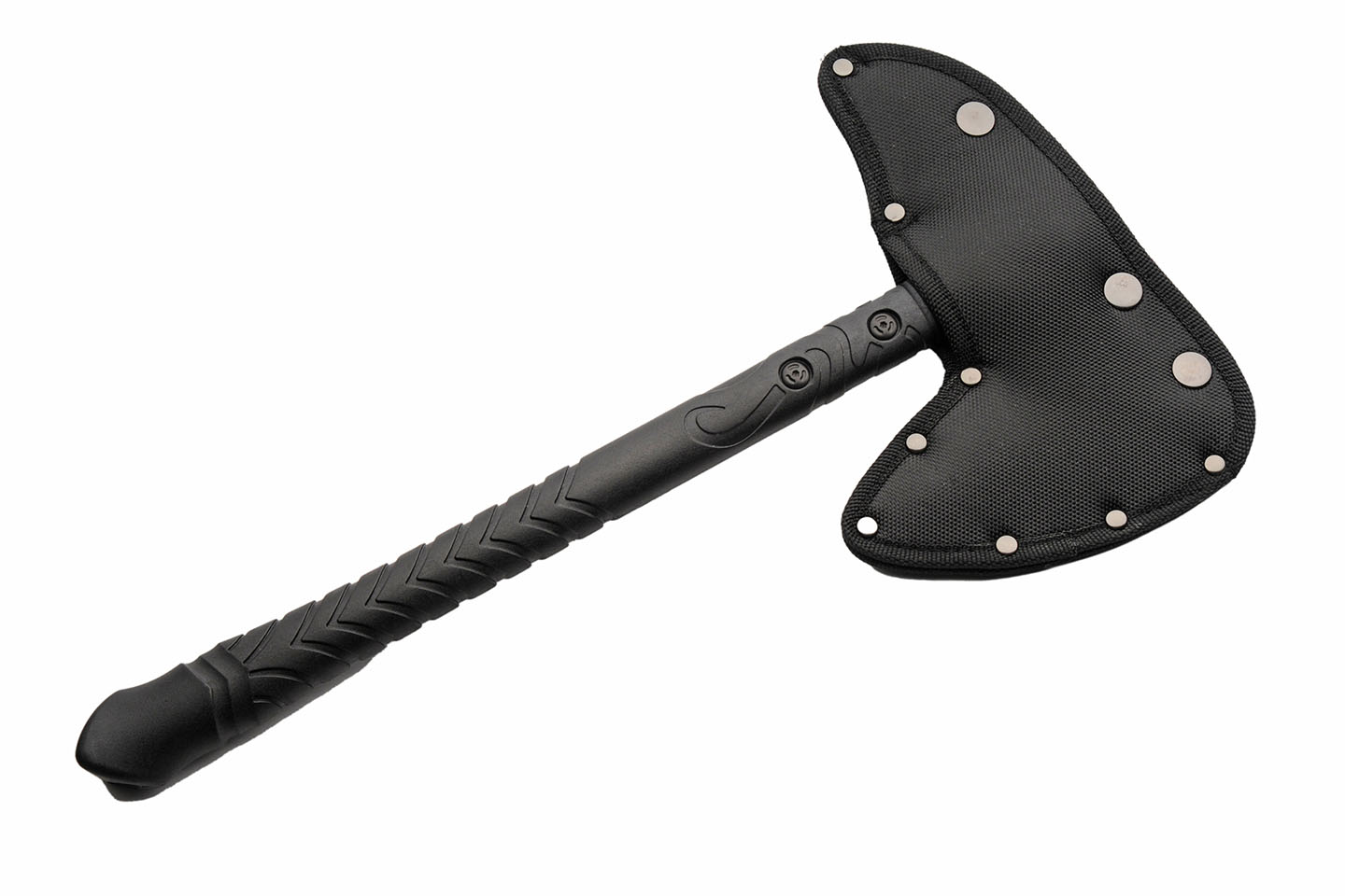 16.25″ Fancy Hatchet with Nylon Fiber Glass Handle and Sheath 16.25″ Fancy Hatchet with Nylon Fiber Glass Handle and Sheath