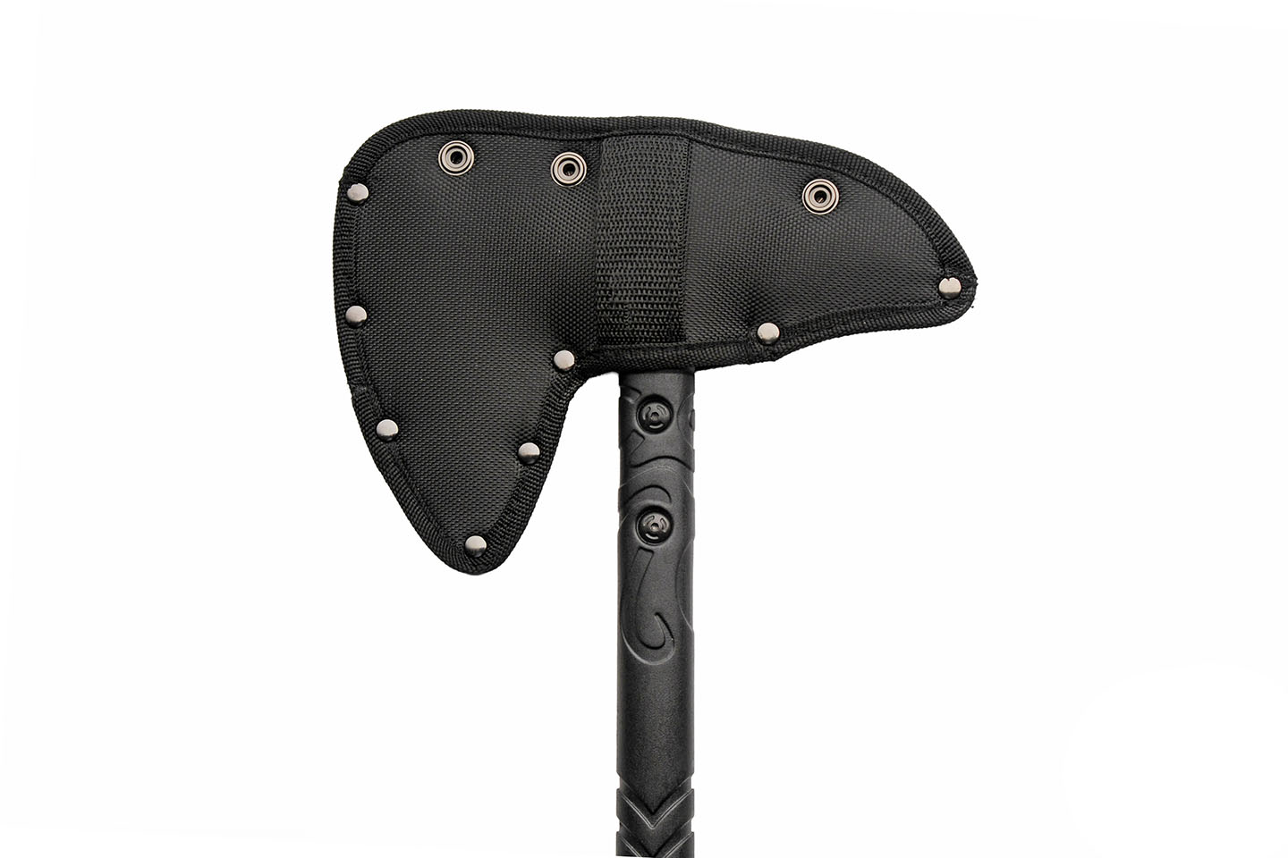 16.25″ Fancy Hatchet with Nylon Fiber Glass Handle and Sheath 16.25″ Fancy Hatchet with Nylon Fiber Glass Handle and Sheath