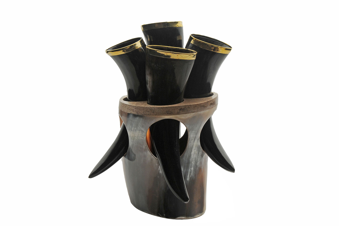 16.9oz Black Buffalo Viking Horn Set Medieval Style Drinking Horn 16.9oz Black Buffalo Viking Horn Set Medieval Style Drinking Horn