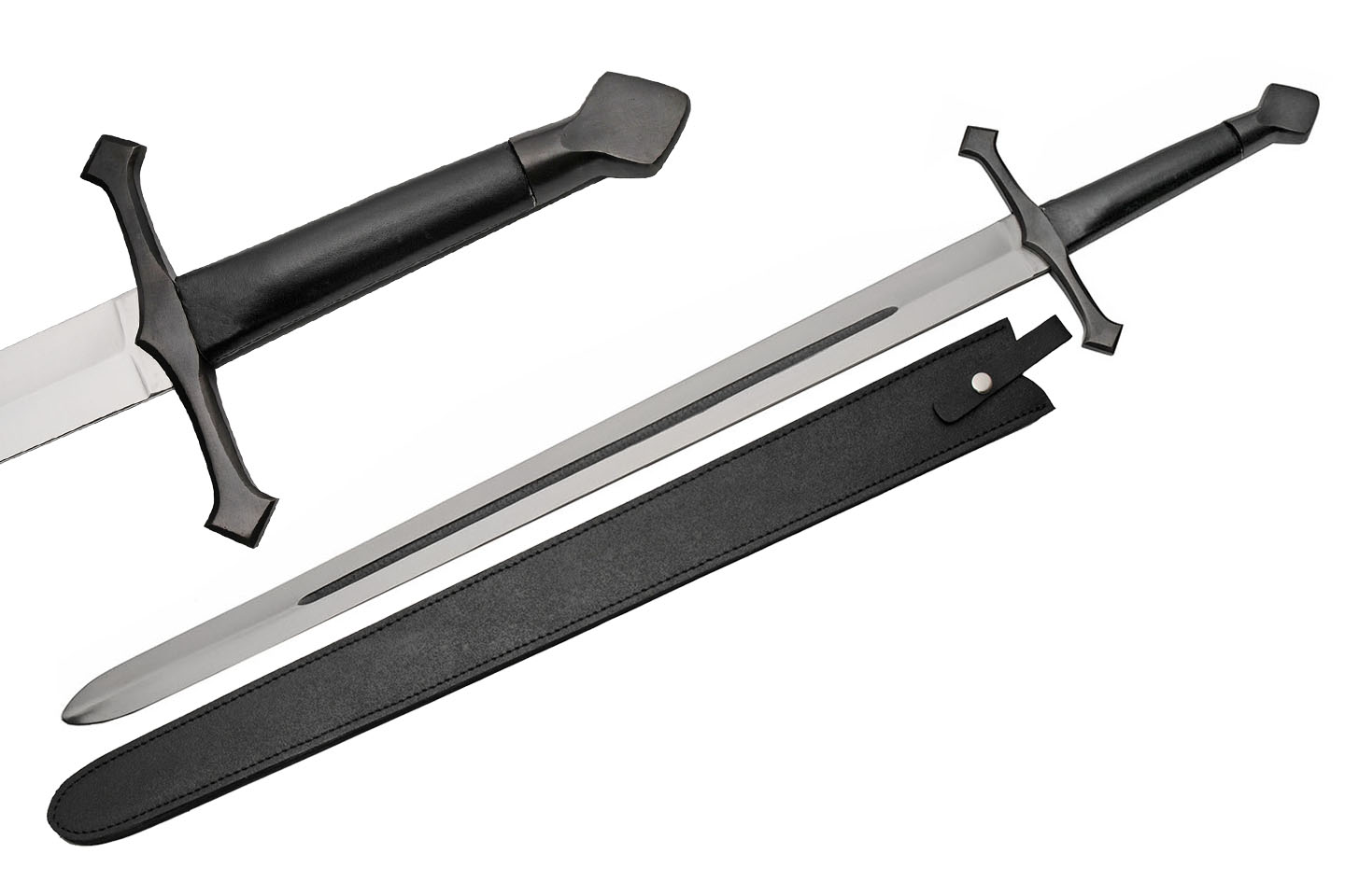 Medieval Knight Sword with Leather Wrapped Handle and Sheath Medieval Knight Sword with Leather Wrapped Handle and Sheath