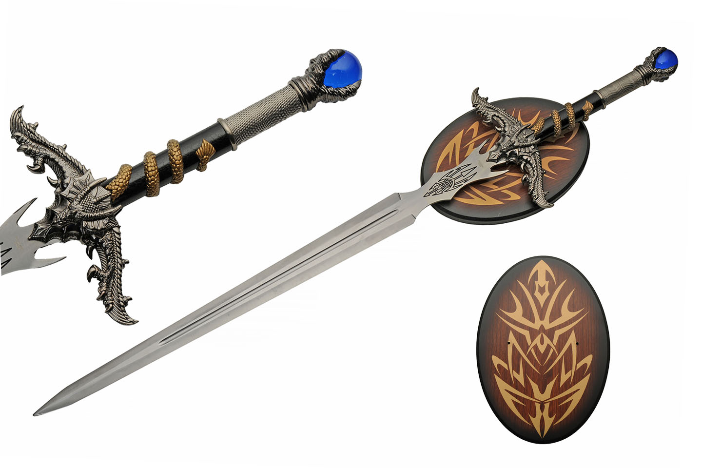Dragon Gem Fantasy Sword with Wall Plaque Dragon Gem Fantasy Sword with Wall Plaque